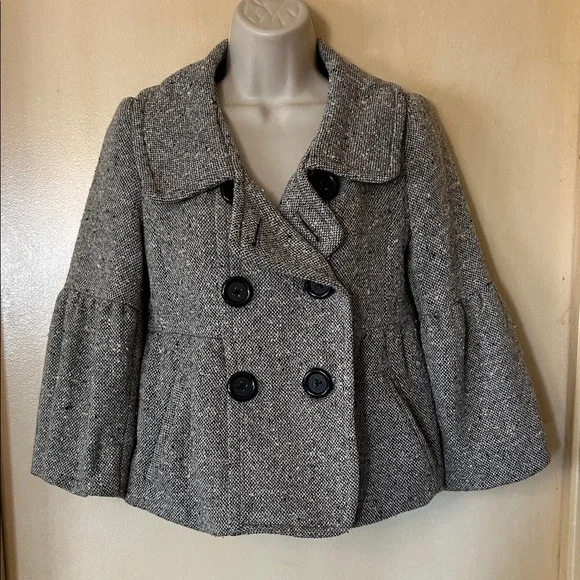 Olive des Olive Black and White Double-Breasted Tweed Jacket size S - Picture 1 of 11